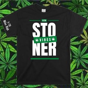 Stoner Vibes T Shirt 4/20 Shirt 4/20 Miles High Stoner Shirt Cotton T Shirt